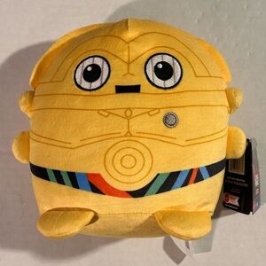 Mattel Star Wars Cuutopia C-3PO 7" Soft Plush Toy Gold Yellow - New
